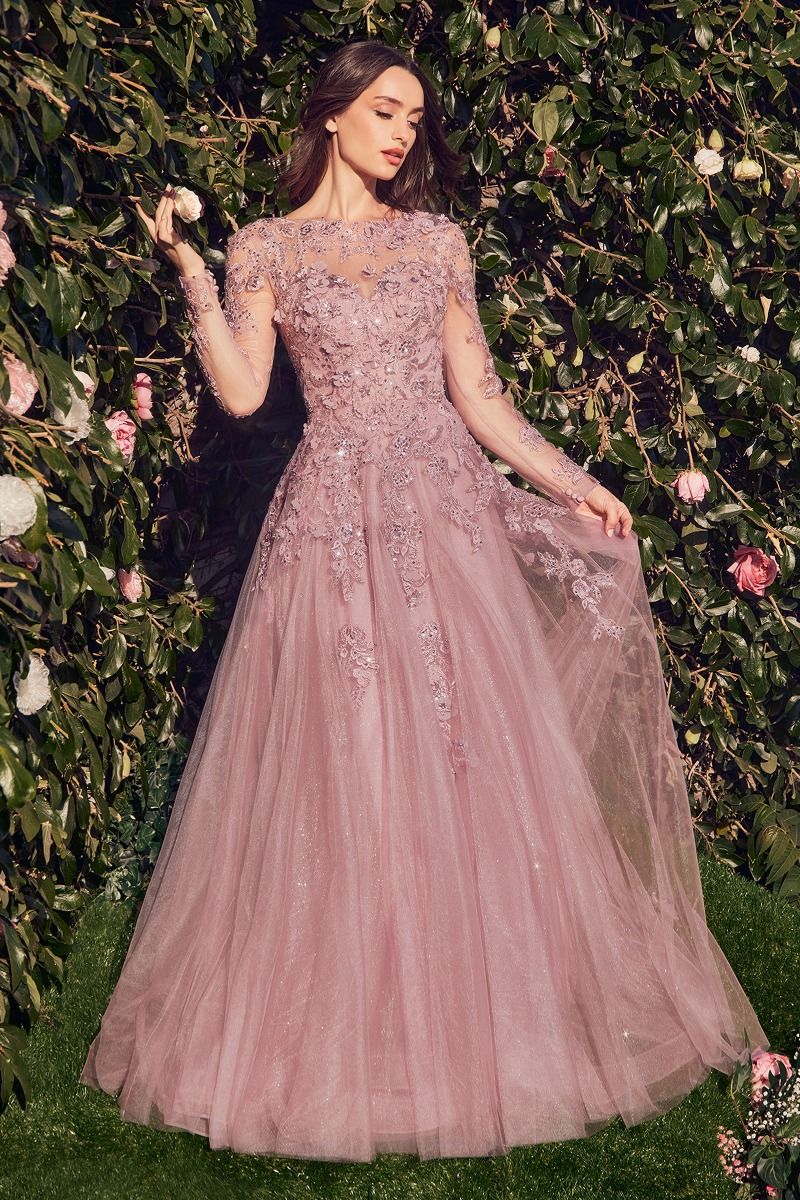 A-Line Long Ball Gown Formal Dress by Andrea & Leo MA108